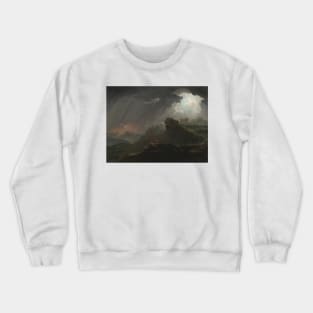 Joshua Commanding the Sun to Stand Still by John Martin Crewneck Sweatshirt